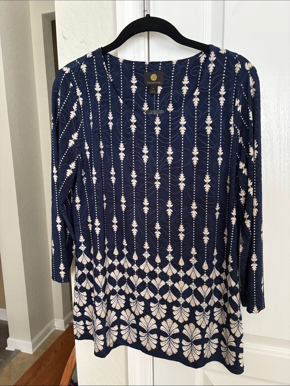 NWT! JM COLLECTION 3/4 LENGTH SLEEVE TOP